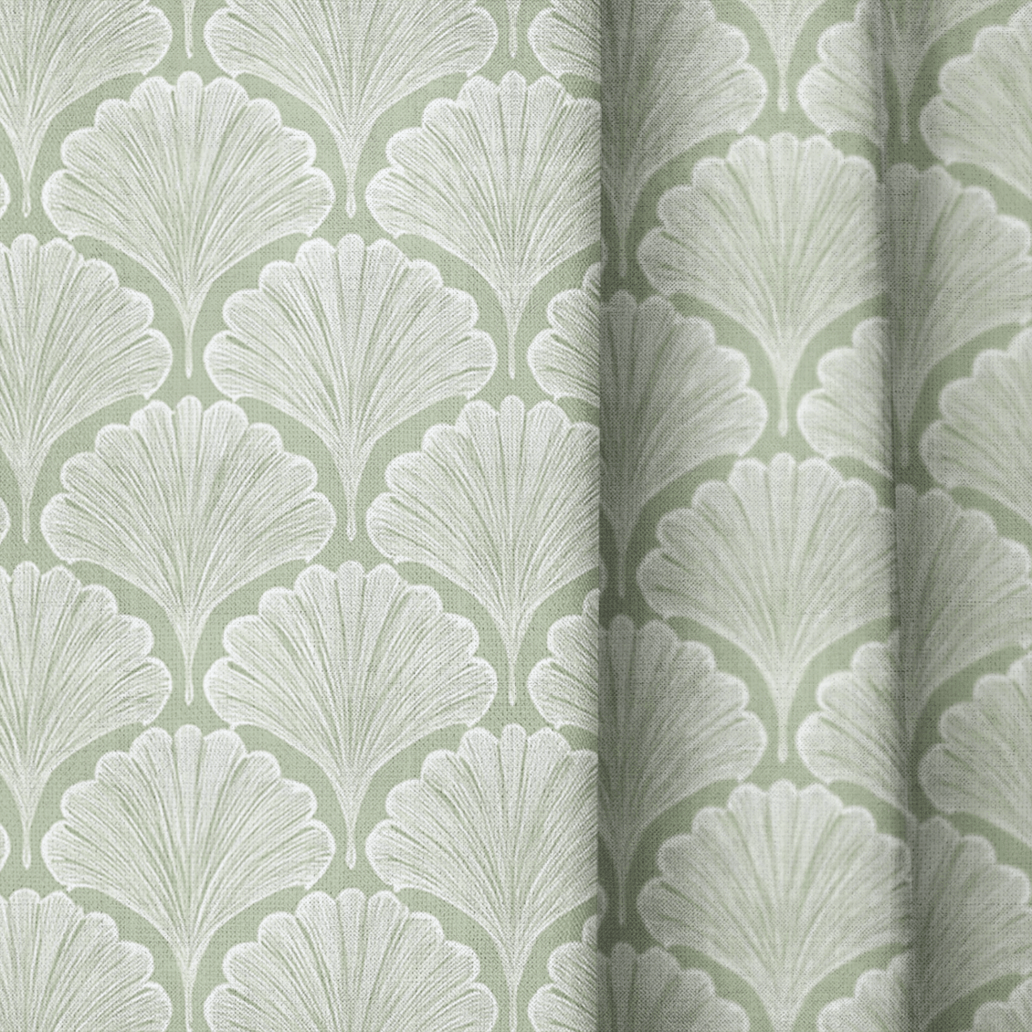 Lula Green - Curtain Panel - The Drapery