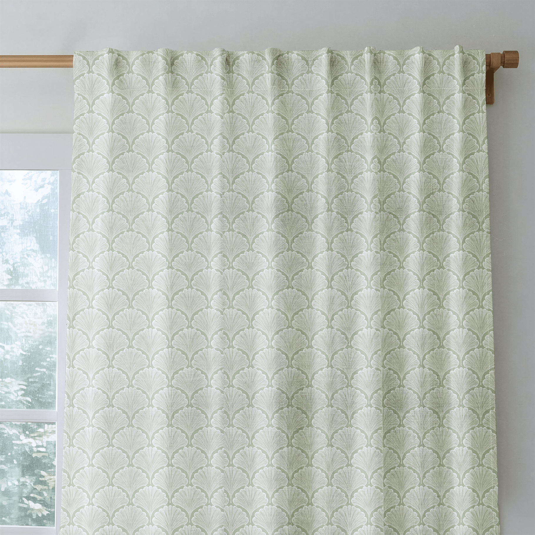 Lula Green - Curtain Panel - The Drapery