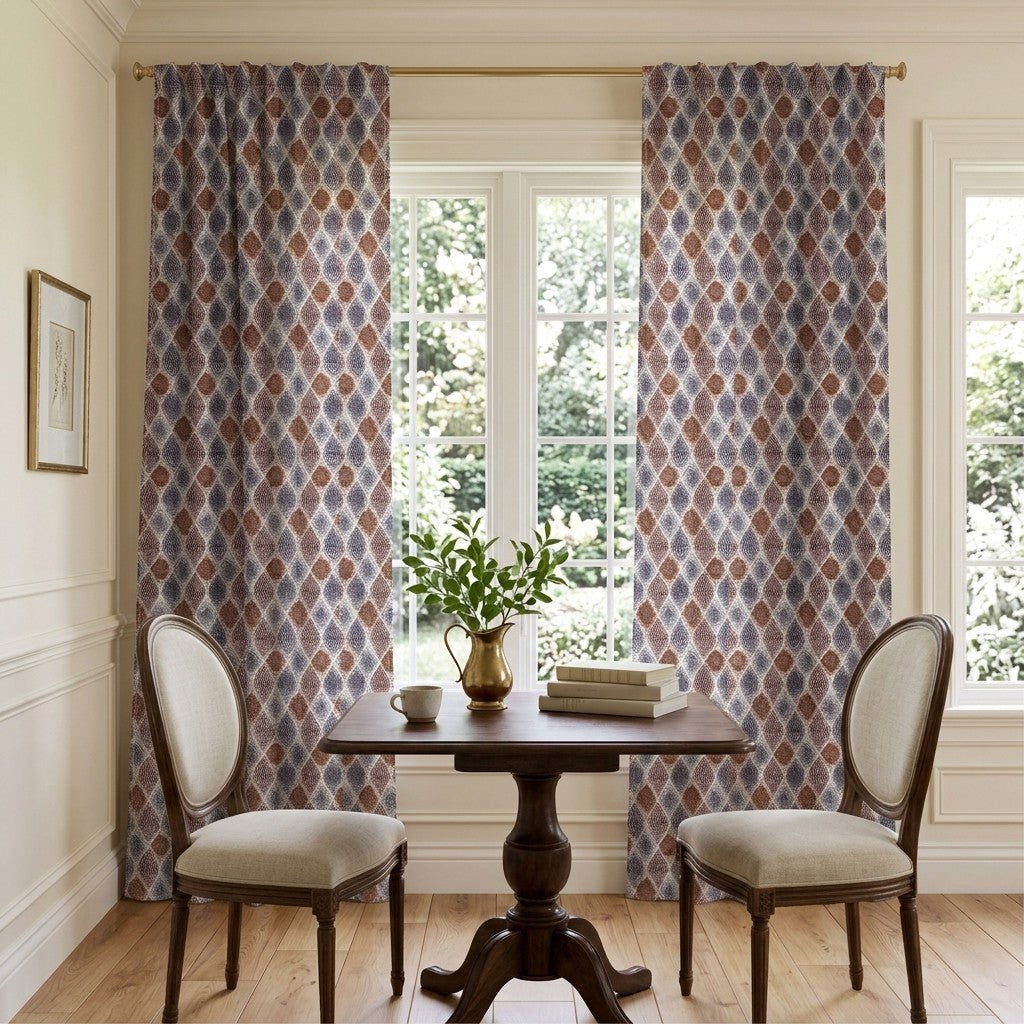 Luna Diamonds - Curtain Panel - The Drapery