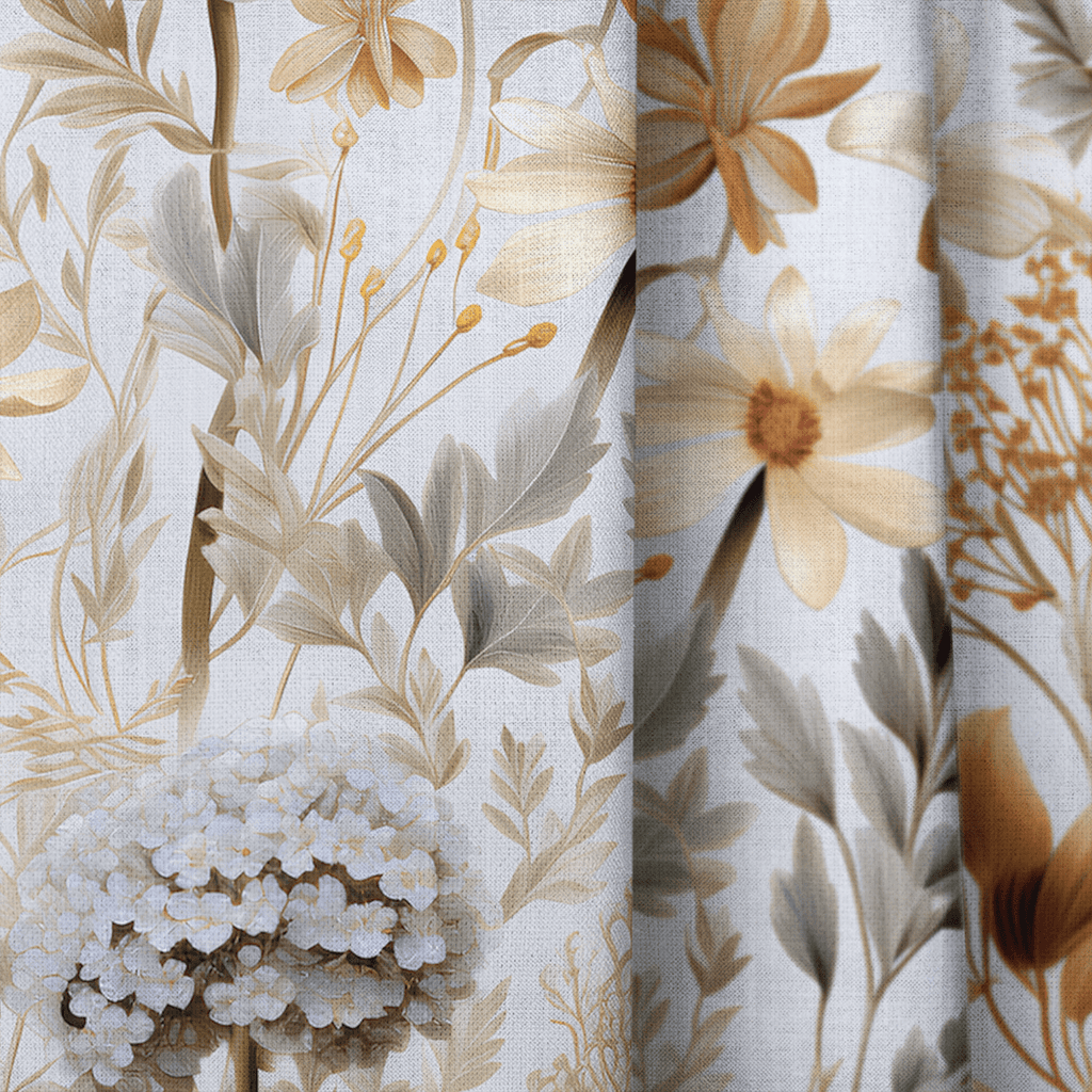 Luna Floral - Curtain Panel - The Drapery