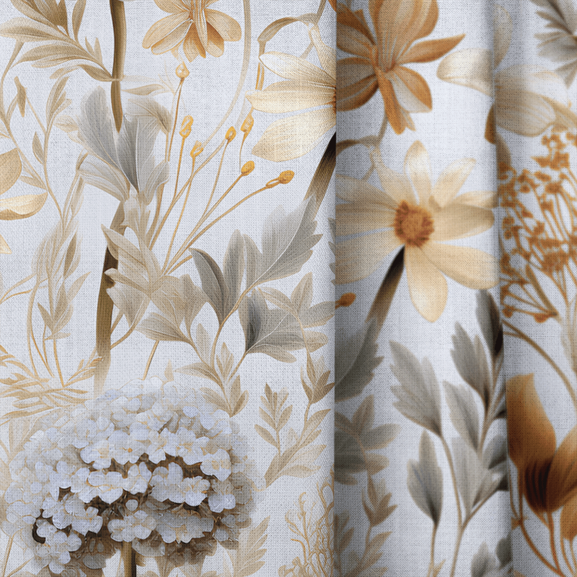 Luna Floral - Curtain Panel - The Drapery