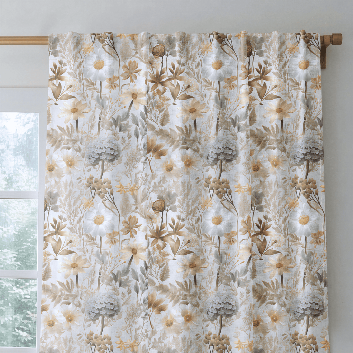 Luna Floral - Curtain Panel - The Drapery