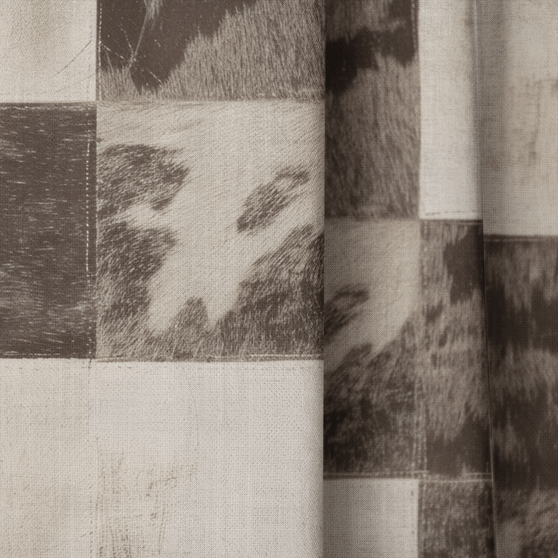 Lyle Cowhide - Curtain Panel - The Drapery