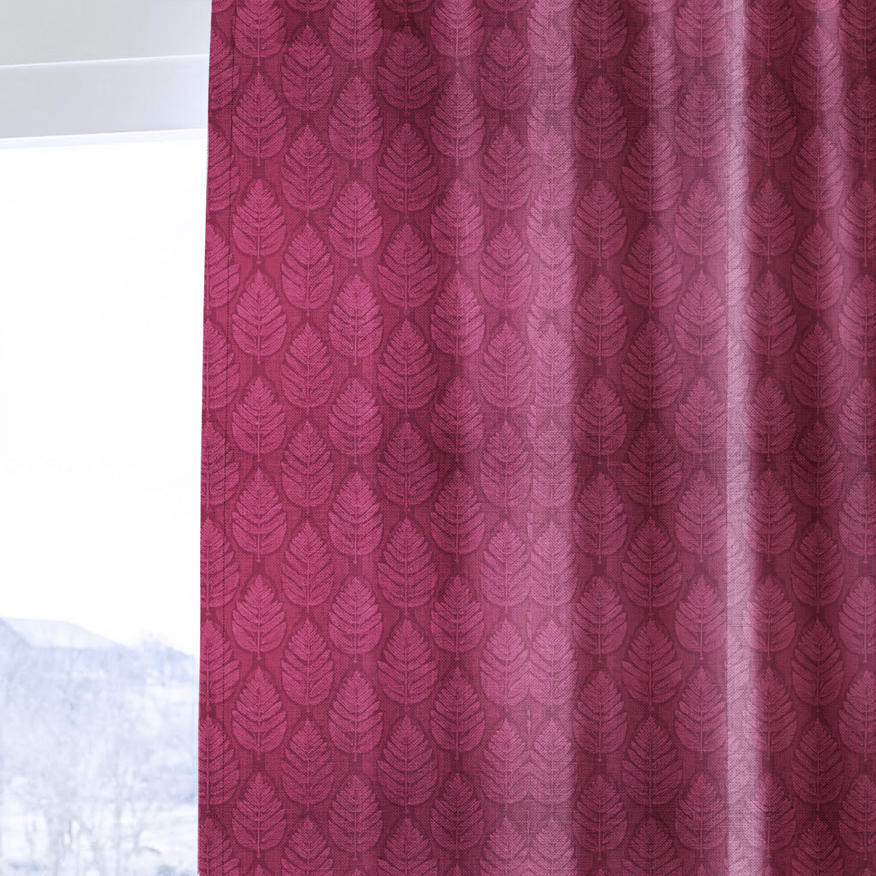 Magenta Forest - Curtain Panel - The Drapery