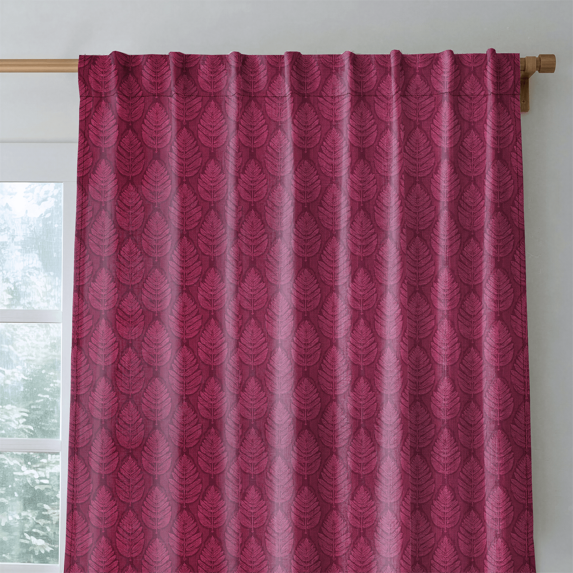 Magenta Forest - Curtain Panel - The Drapery