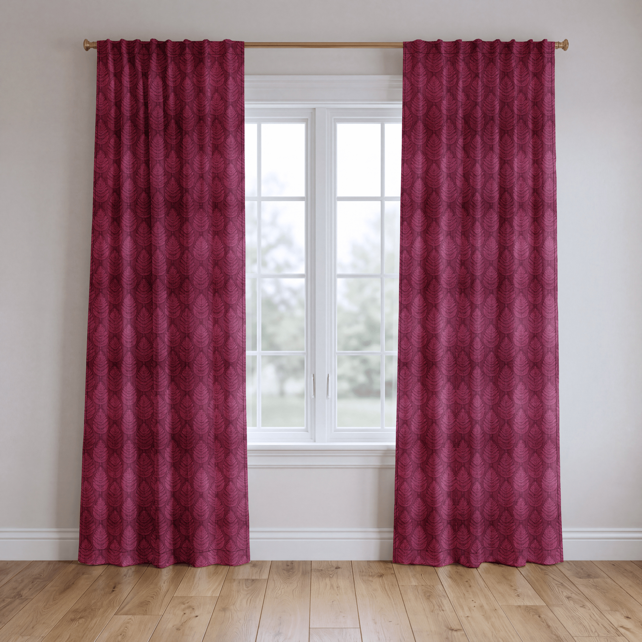 Magenta Forest - Curtain Panel - The Drapery