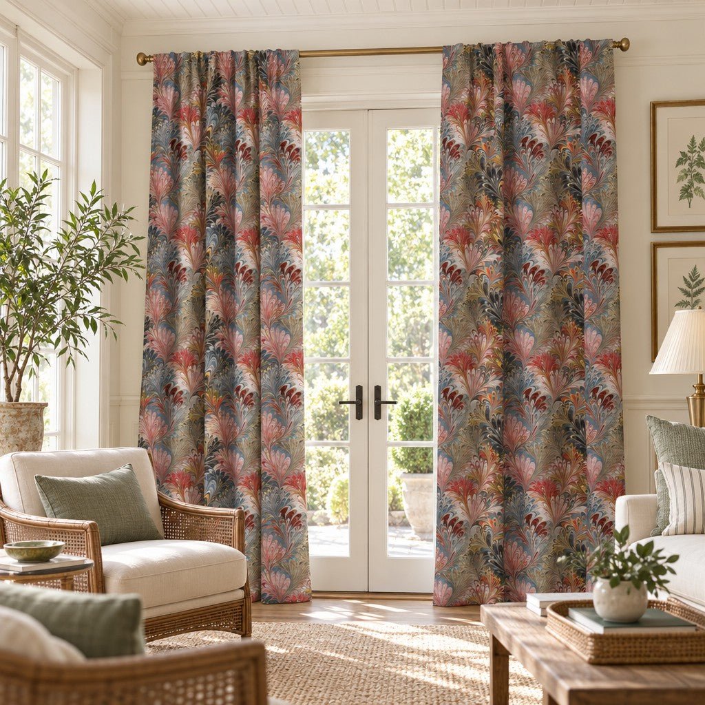 Marble Mania - Curtain Panel - The Drapery
