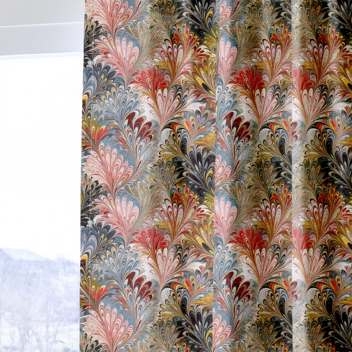 Marble Mania - Curtain Panel - The Drapery