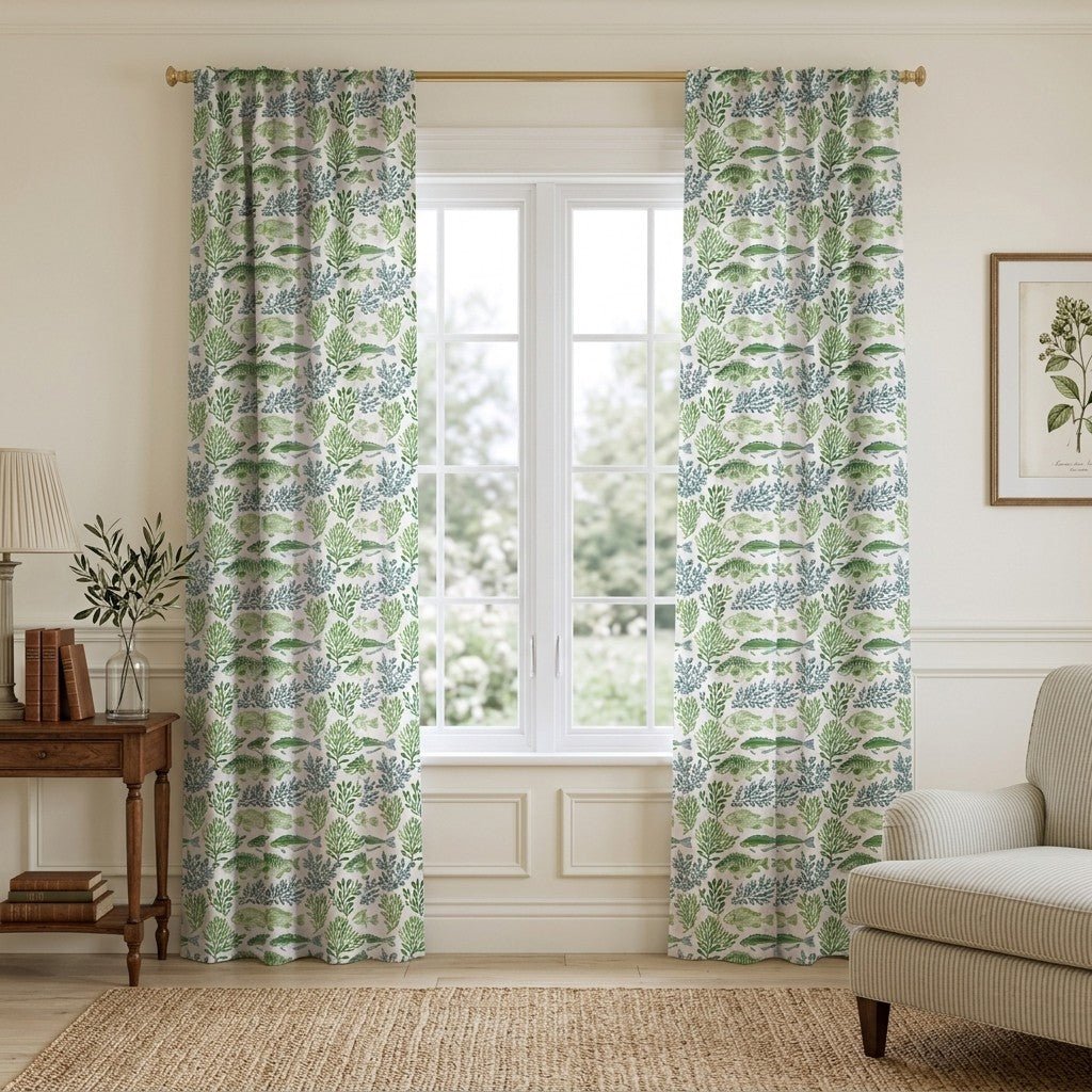 Marcellier Fish - Curtain Panel - The Drapery