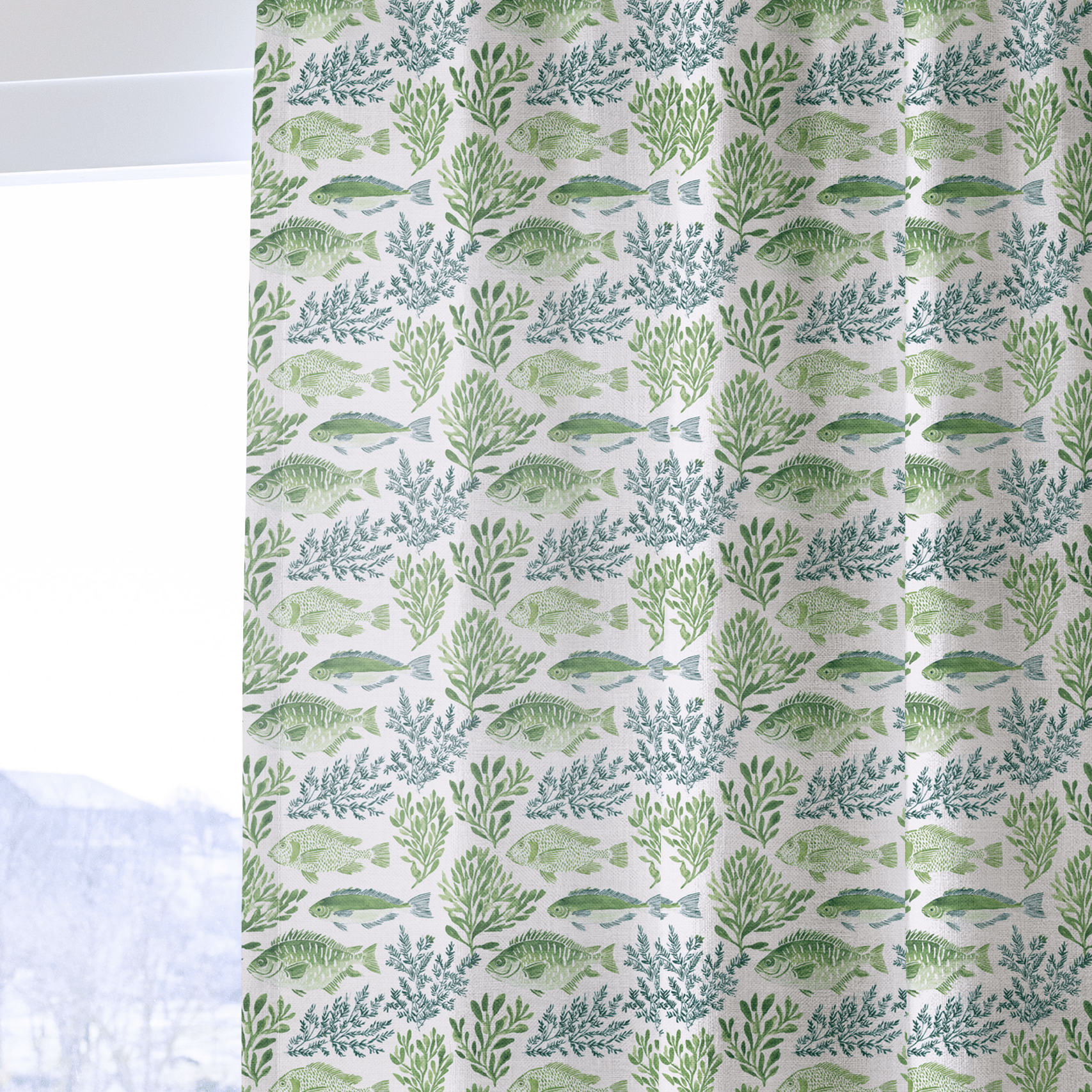 Marcellier Fish - Curtain Panel - The Drapery