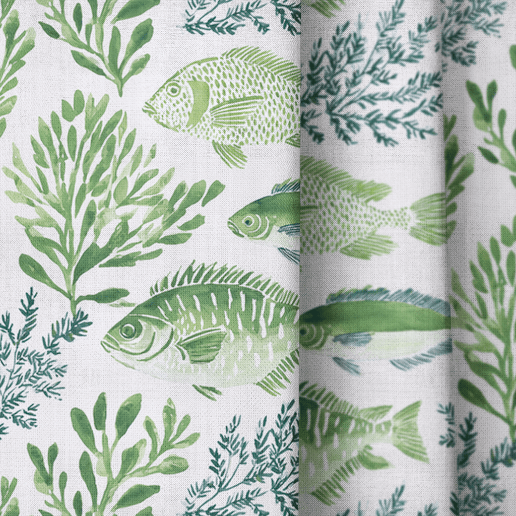 Marcellier Fish - Curtain Panel - The Drapery