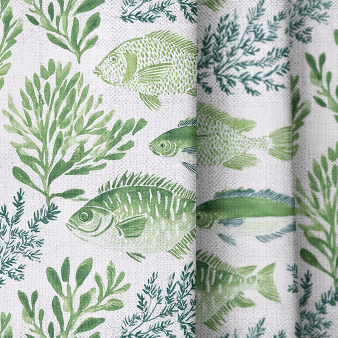 Marcellier Fish - Curtain Panel - The Drapery