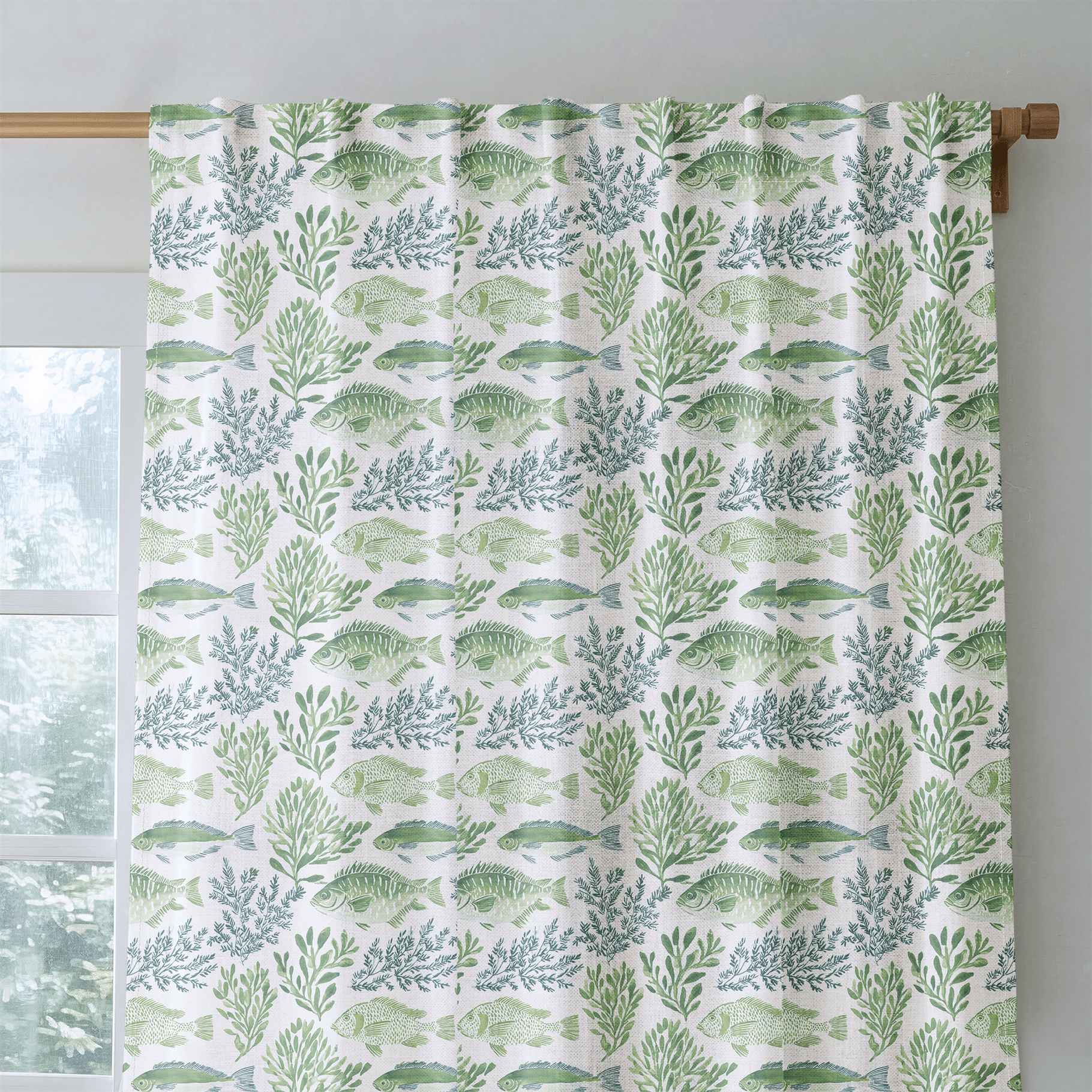 Marcellier Fish - Curtain Panel - The Drapery