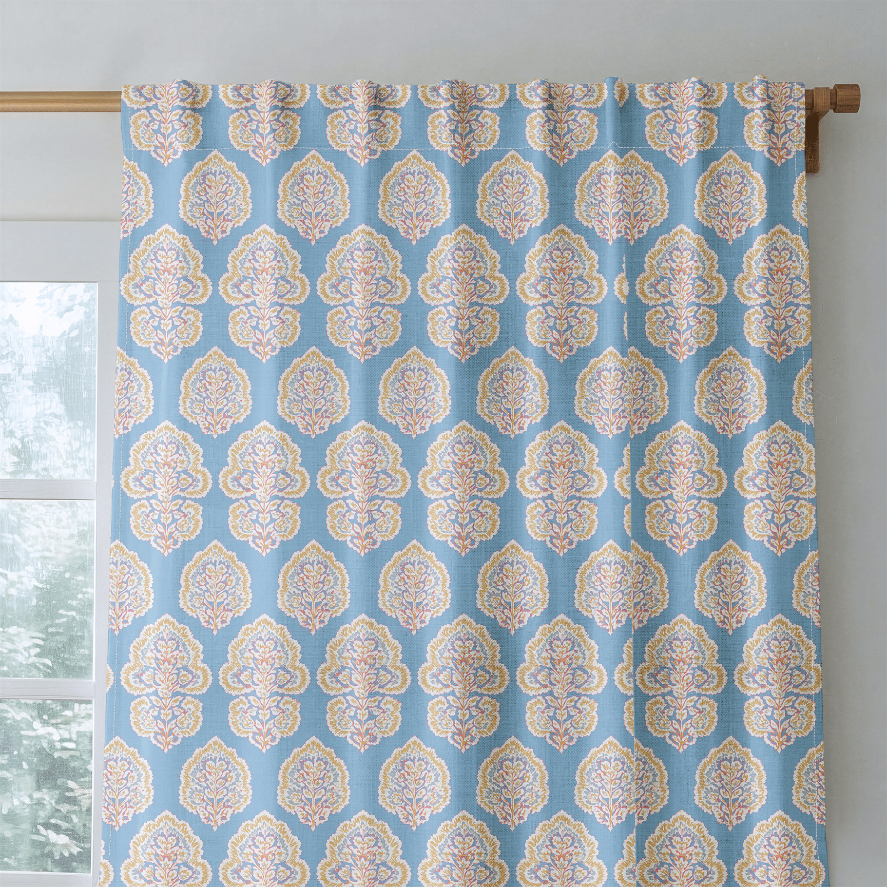 Maribel Blue - Curtain Panel - The Drapery