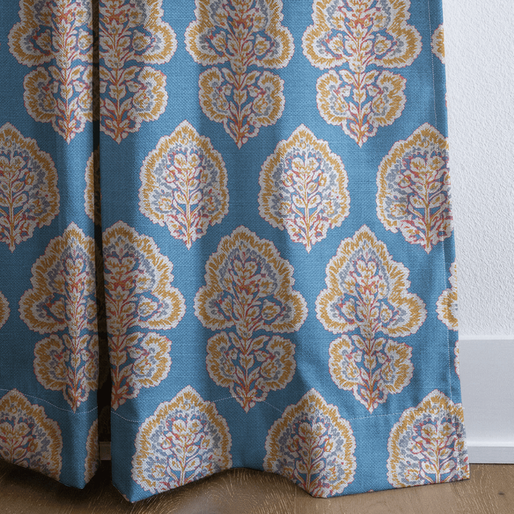 Maribel Blue - Curtain Panel - The Drapery