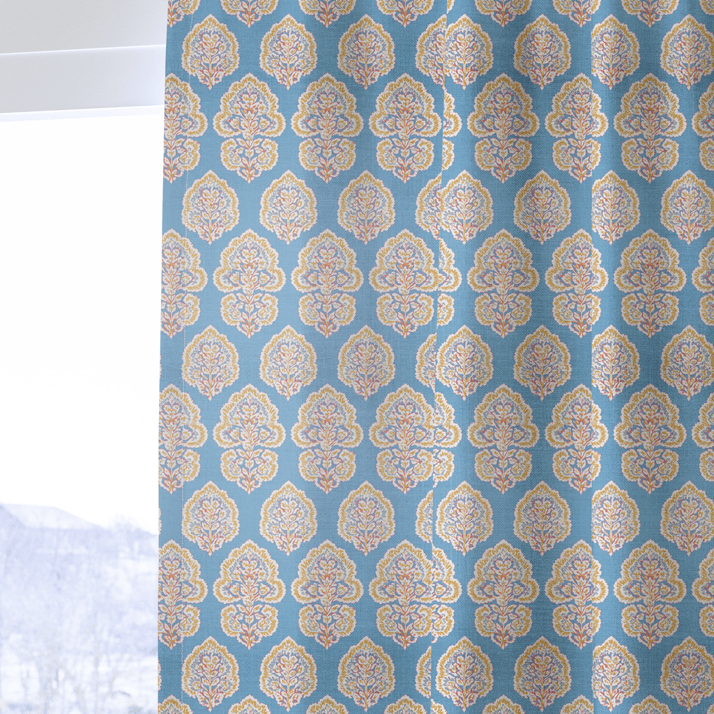 Maribel Blue - Curtain Panel - The Drapery