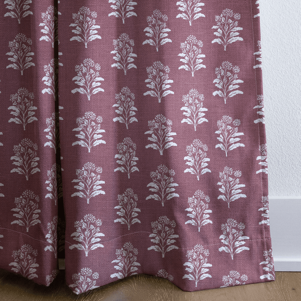 Mauve Trees - Curtain Panel - The Drapery