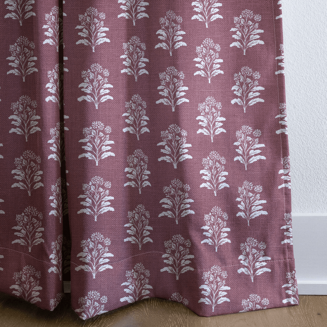 Mauve Trees - Curtain Panel - The Drapery