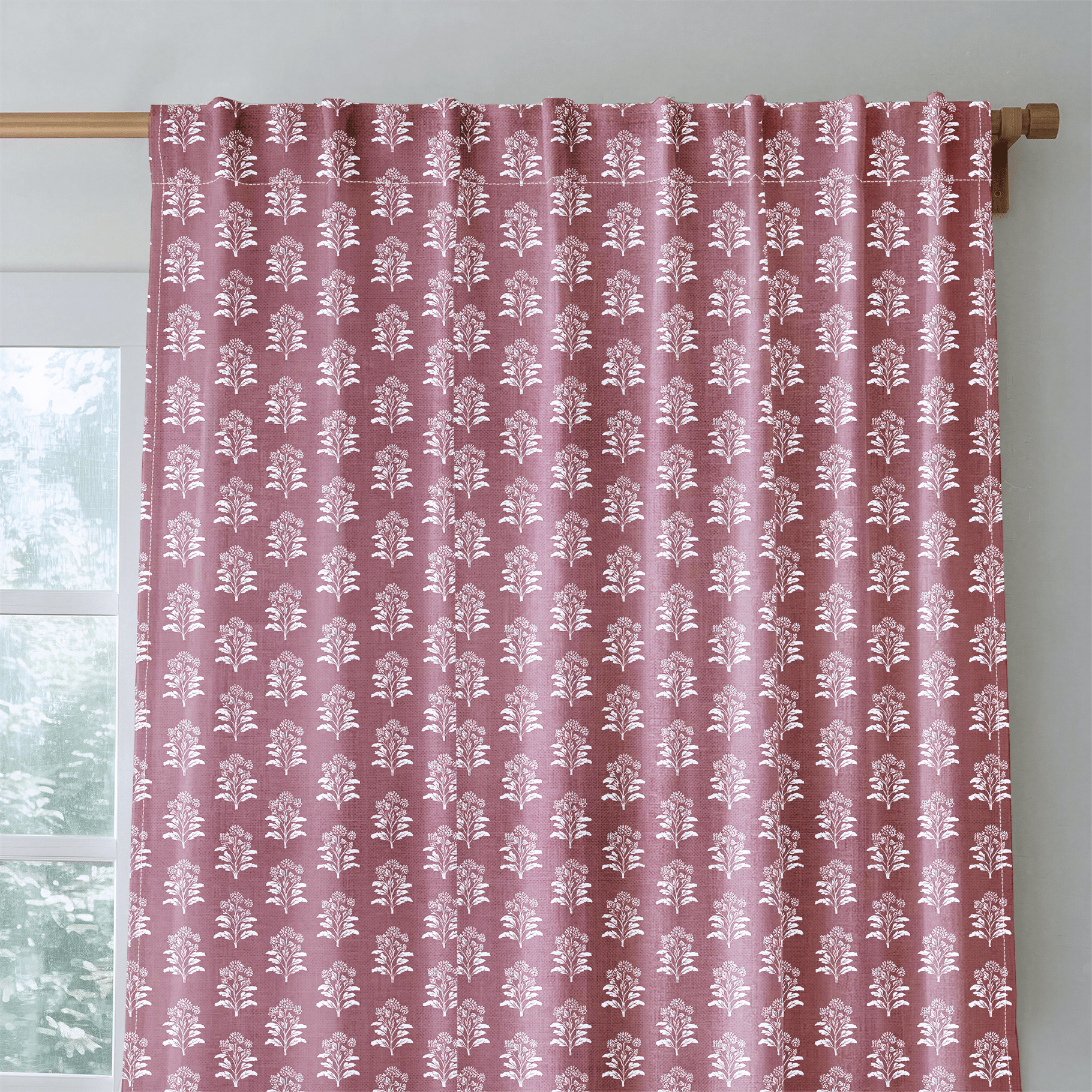 Mauve Trees - Curtain Panel - The Drapery