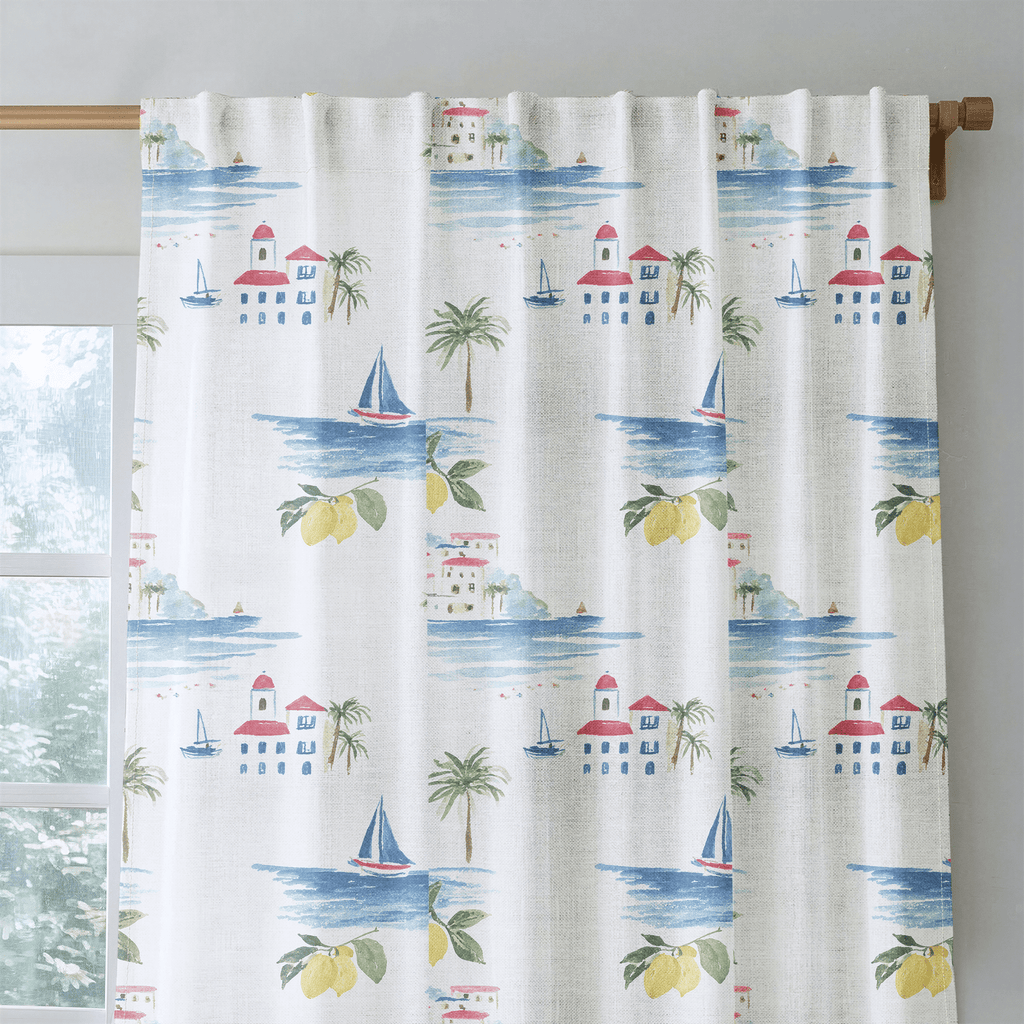 Meet You in Amalfi - Curtain Panel - The Drapery