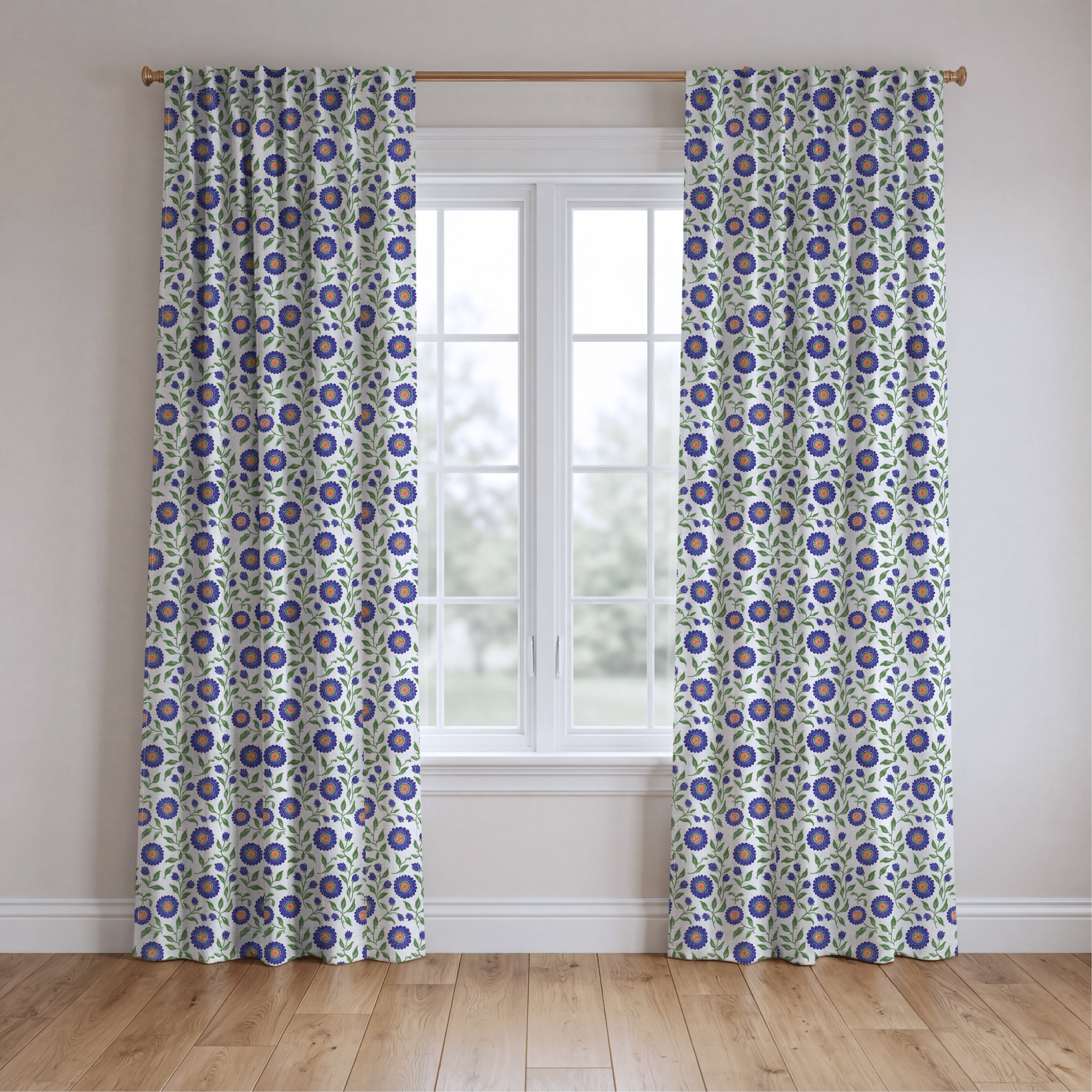 Mercer Blooms - Curtain Panel - The Drapery