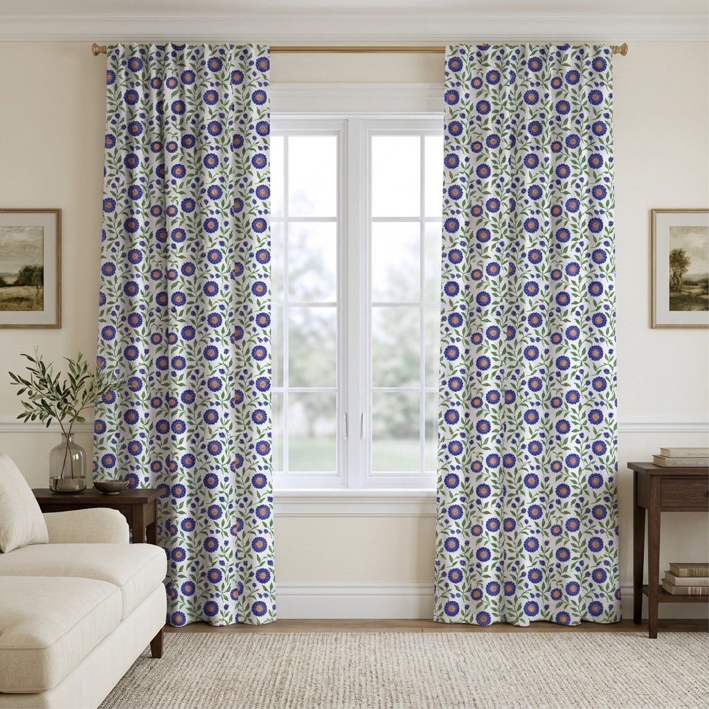 Mercer Blooms - Curtain Panel - The Drapery