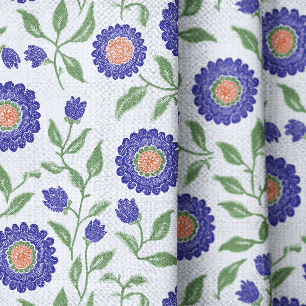 Mercer Blooms - Curtain Panel - The Drapery