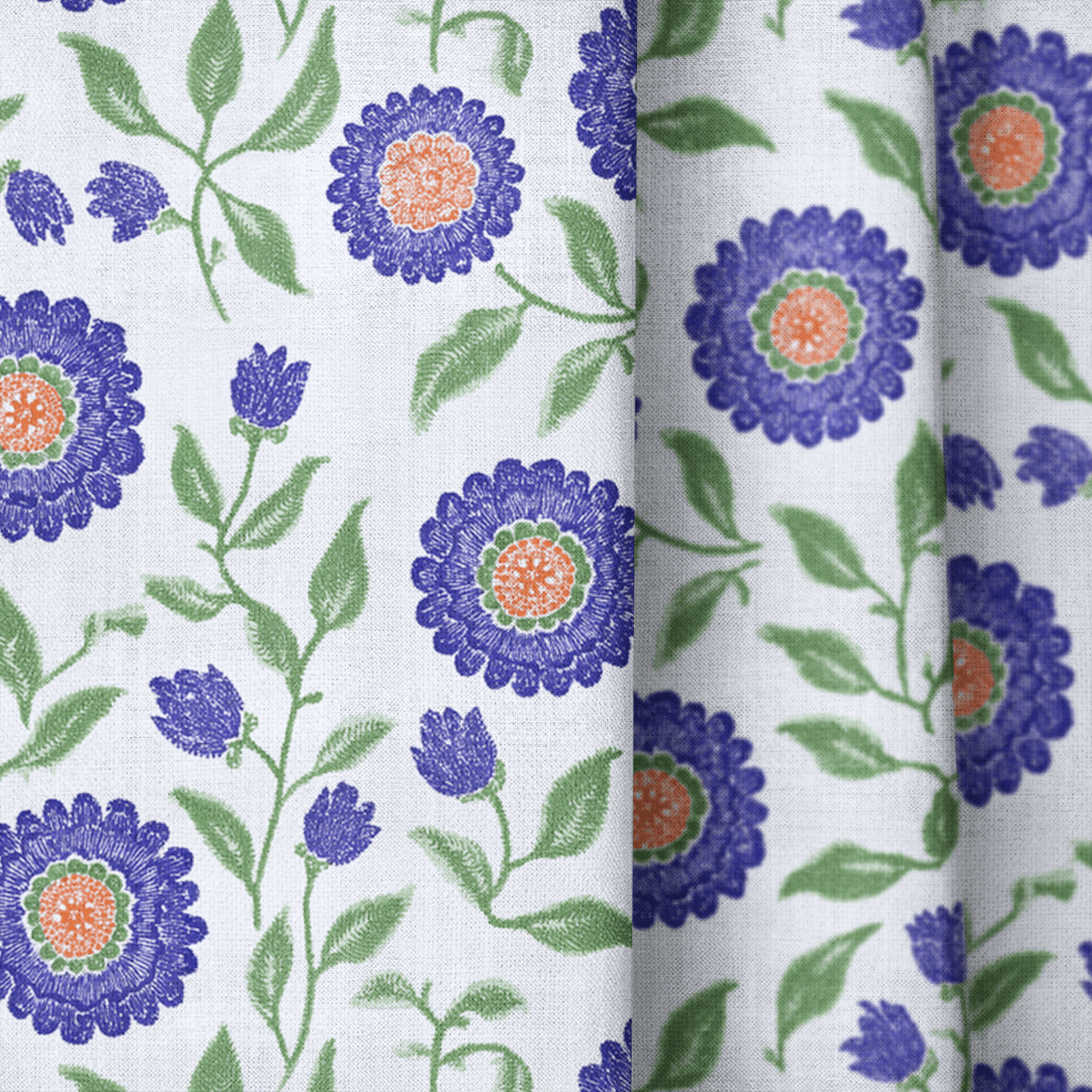 Mercer Blooms - Curtain Panel - The Drapery
