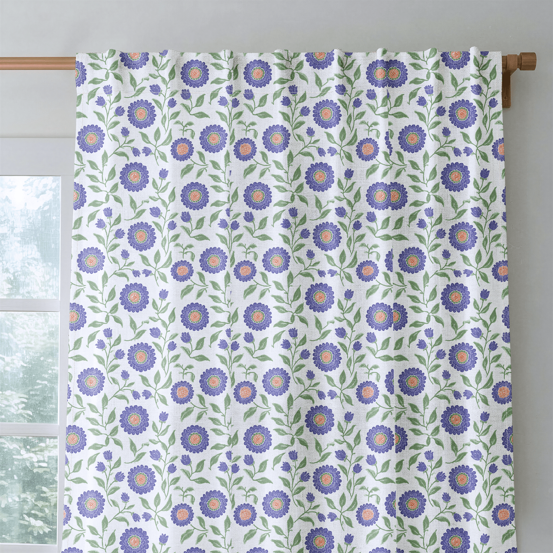 Mercer Blooms - Curtain Panel - The Drapery