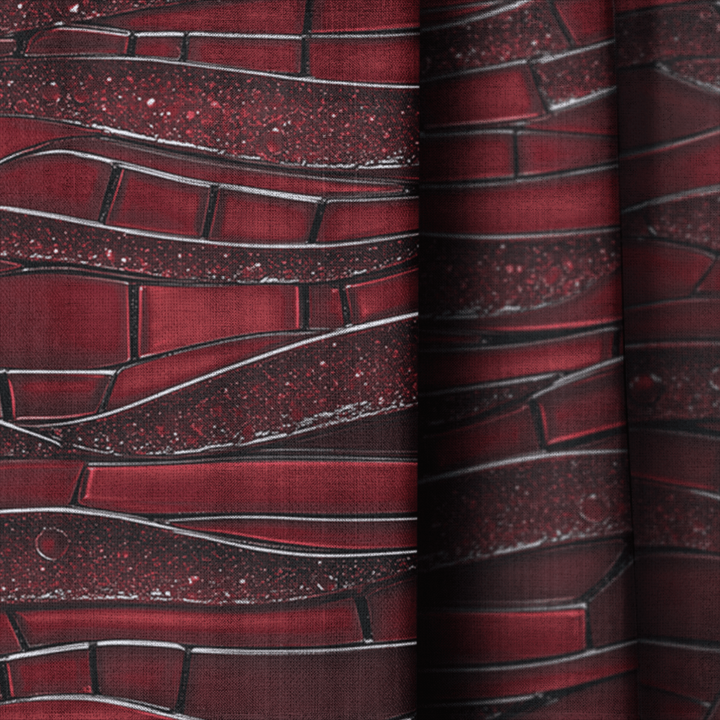 Merlot Mosaic - Curtain Panel - The Drapery