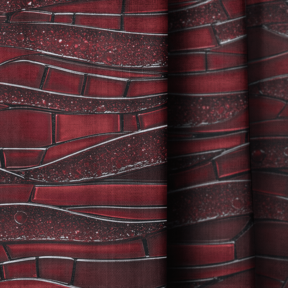 Merlot Mosaic - Curtain Panel - The Drapery