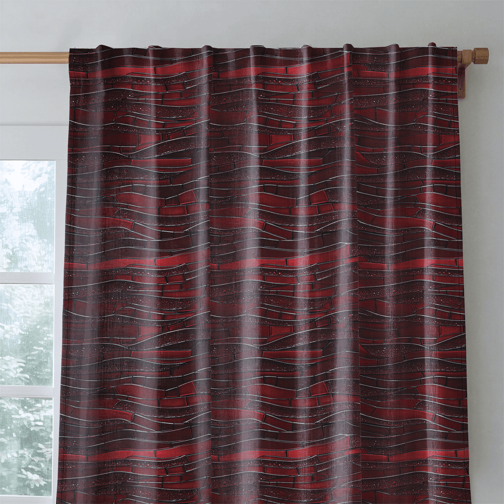 Merlot Mosaic - Curtain Panel - The Drapery