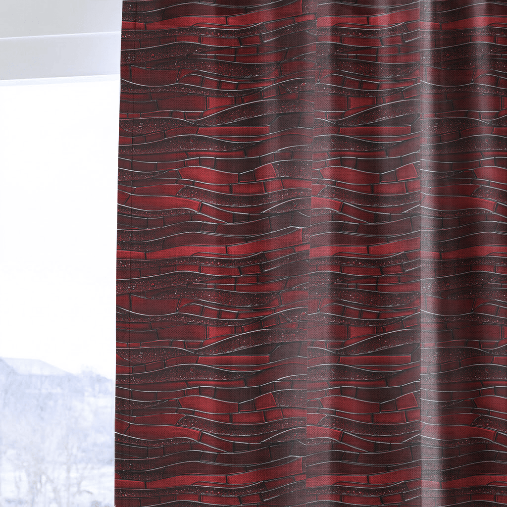 Merlot Mosaic - Curtain Panel - The Drapery