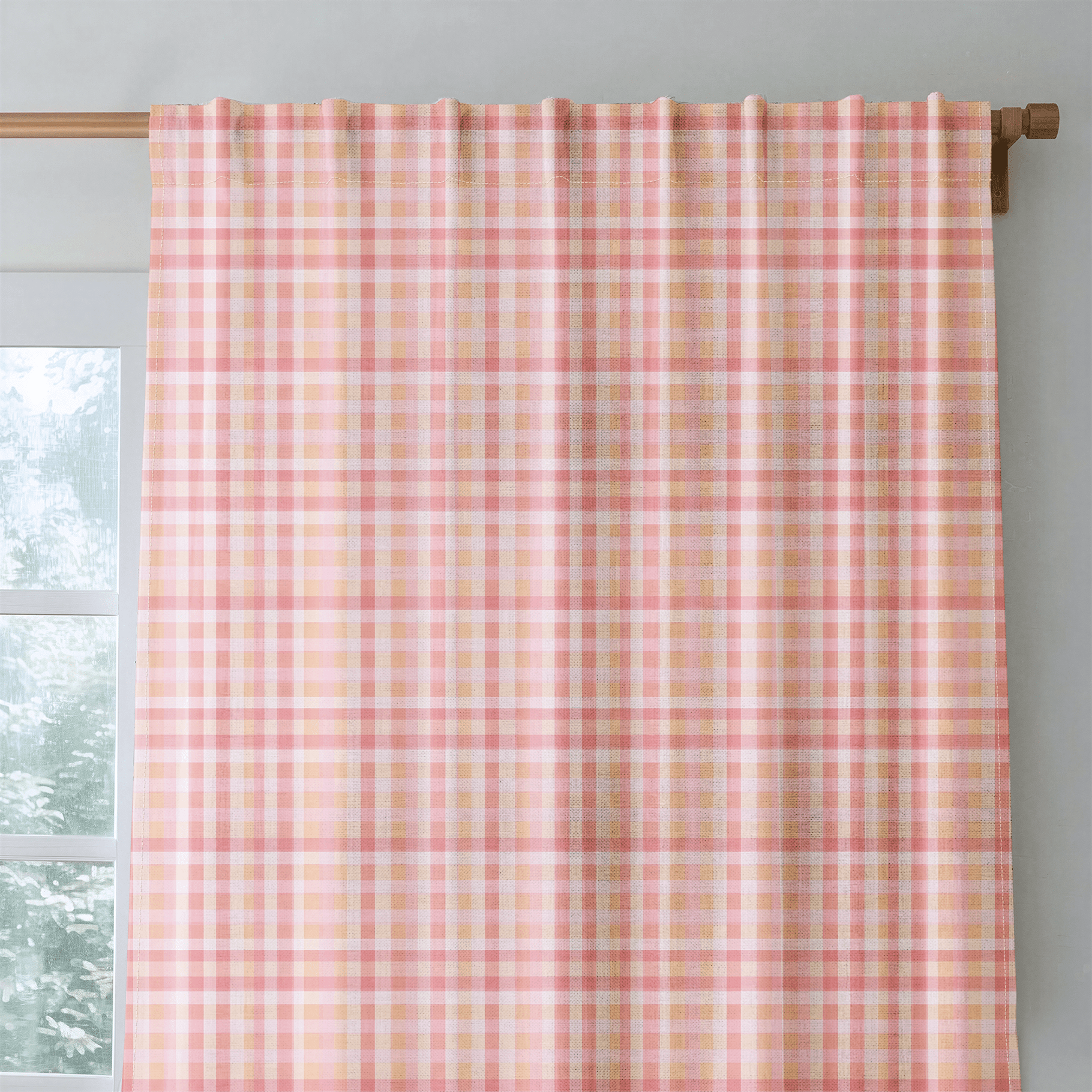 Mermaid Gingham - Curtain Panel - The Drapery