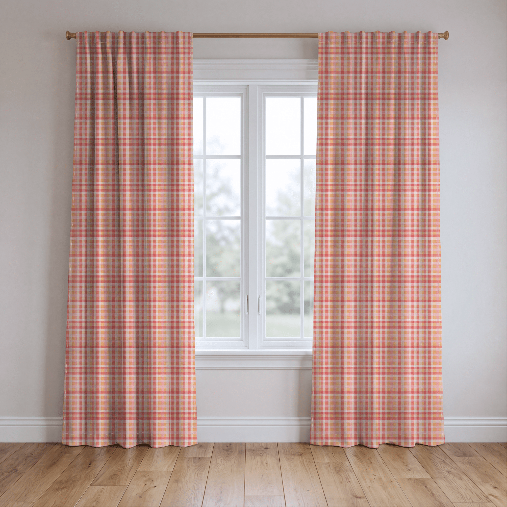 Mermaid Gingham - Curtain Panel - The Drapery