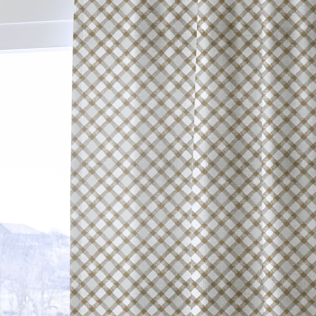 Merrick Check - Curtain Panel - The Drapery