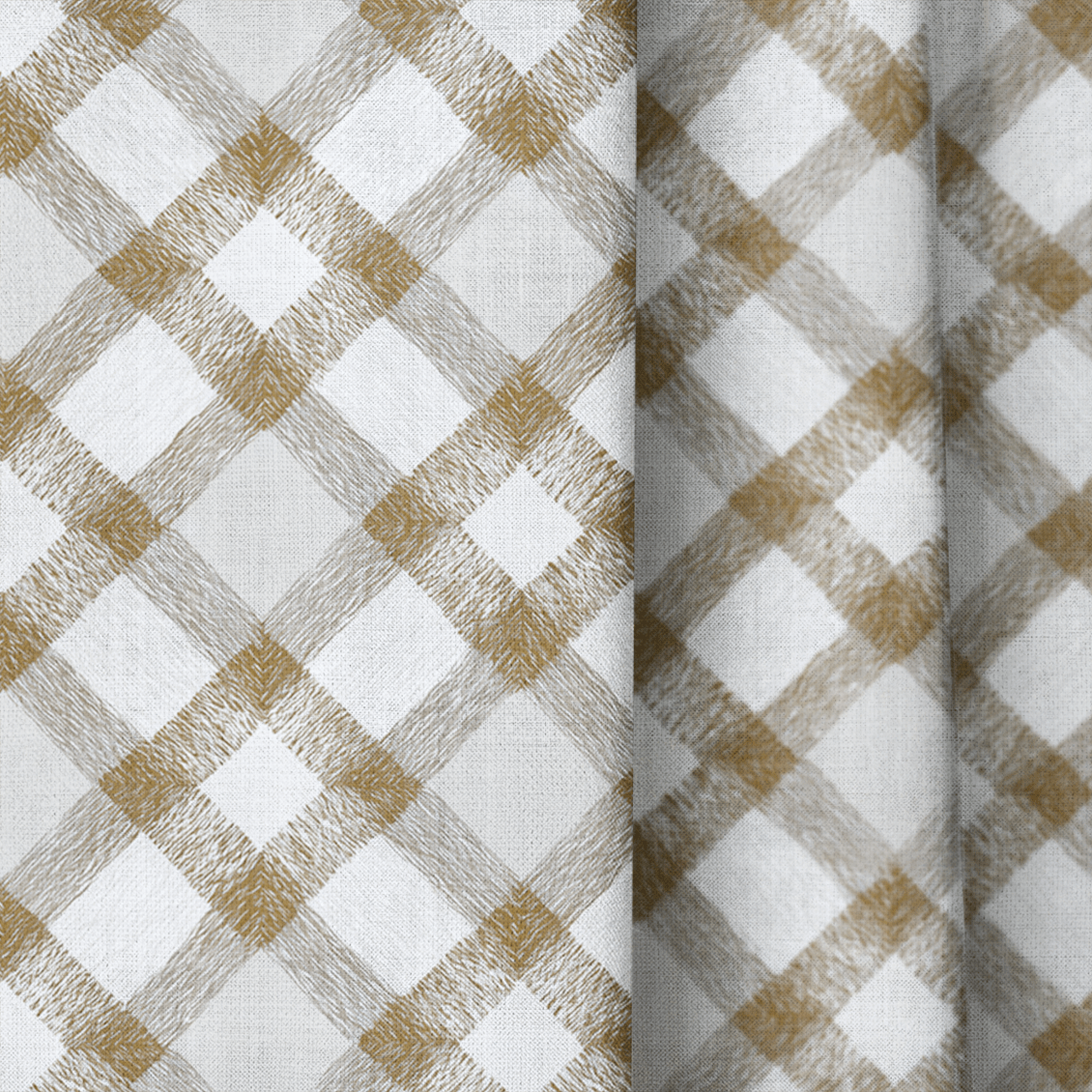 Merrick Check - Curtain Panel - The Drapery