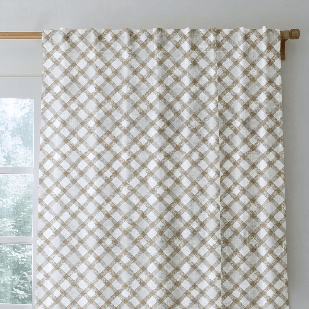Merrick Check - Curtain Panel - The Drapery