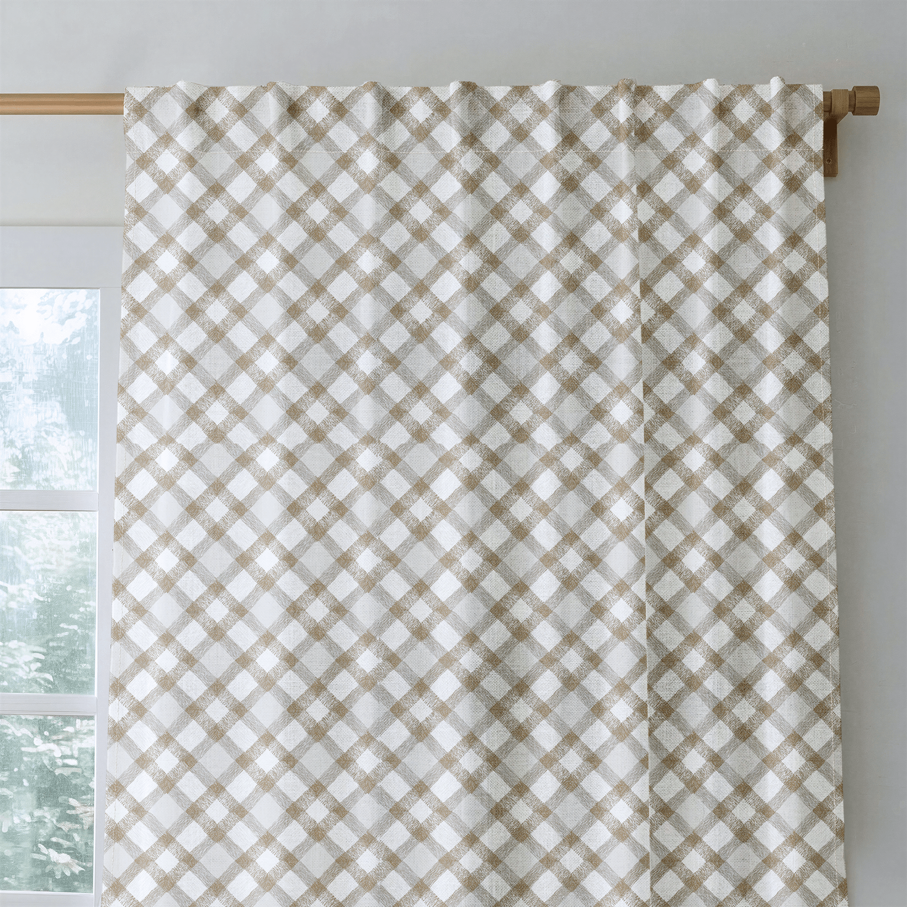 Merrick Check - Curtain Panel - The Drapery