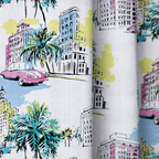 Miami Vice Versa - Curtain Panel - The Drapery