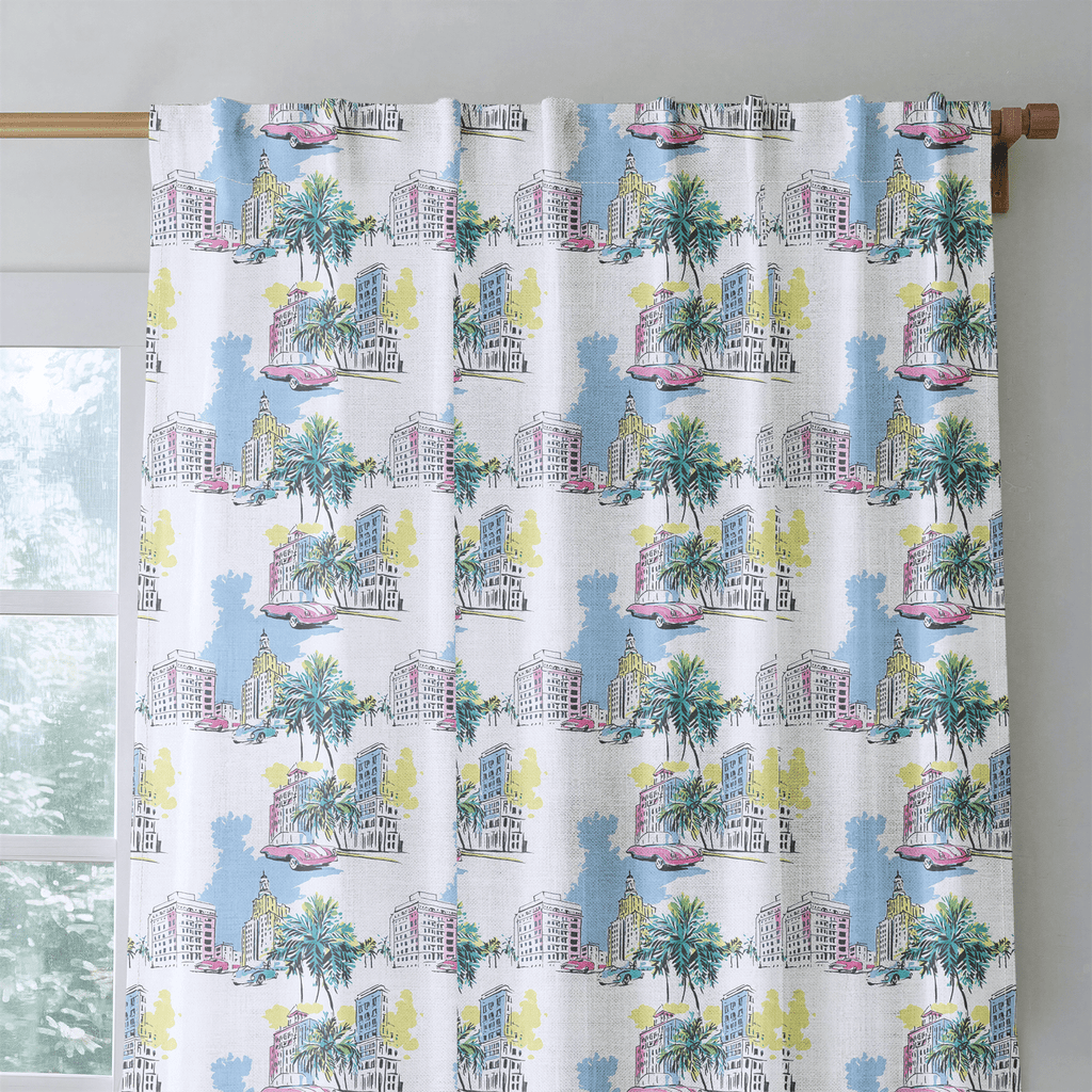 Miami Vice Versa - Curtain Panel - The Drapery