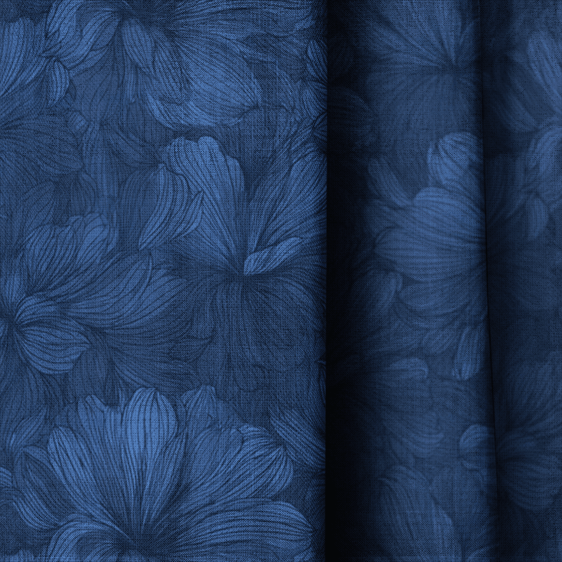 Midnight Bloom - Curtain Panel - The Drapery