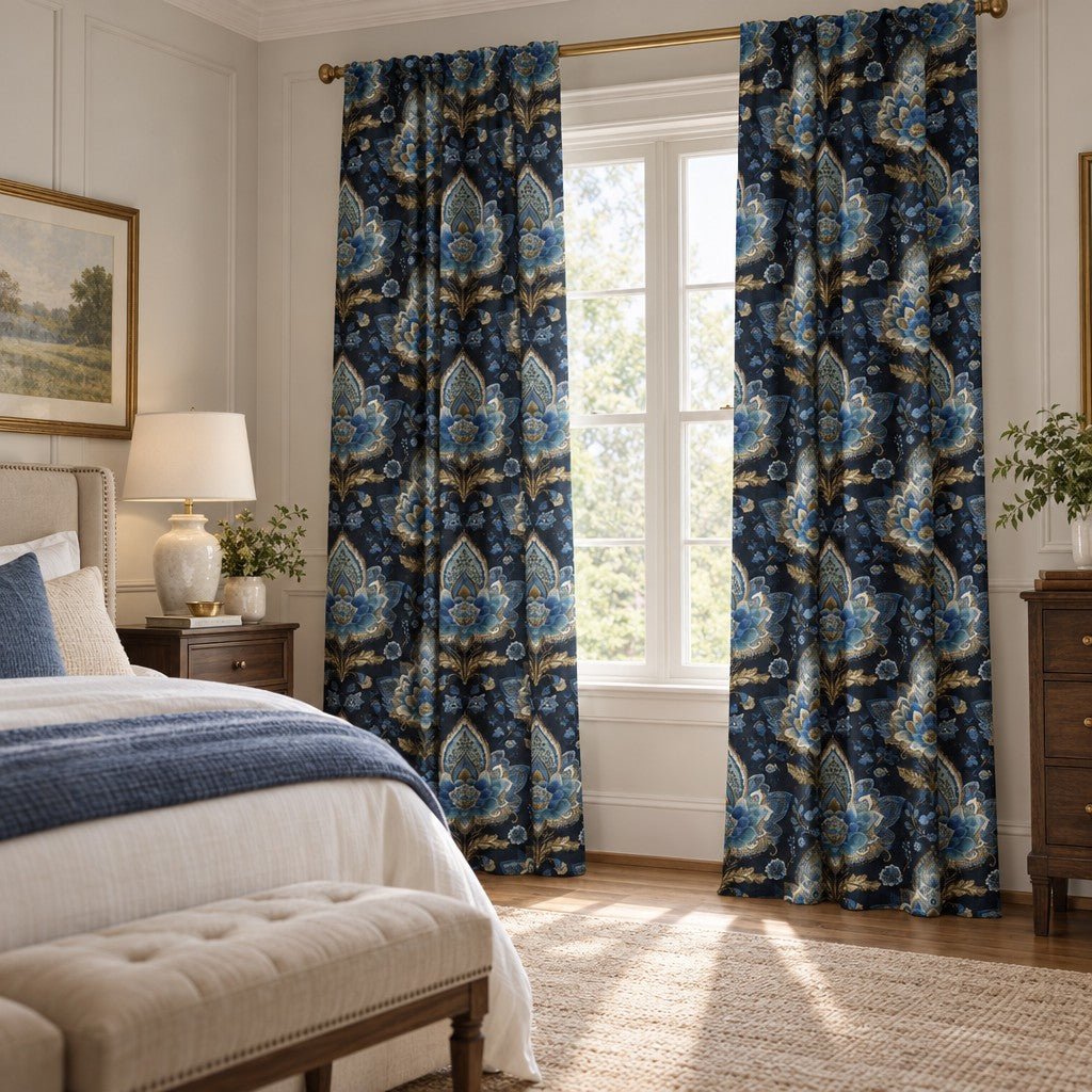 Midnight Court - Curtain Panel - The Drapery