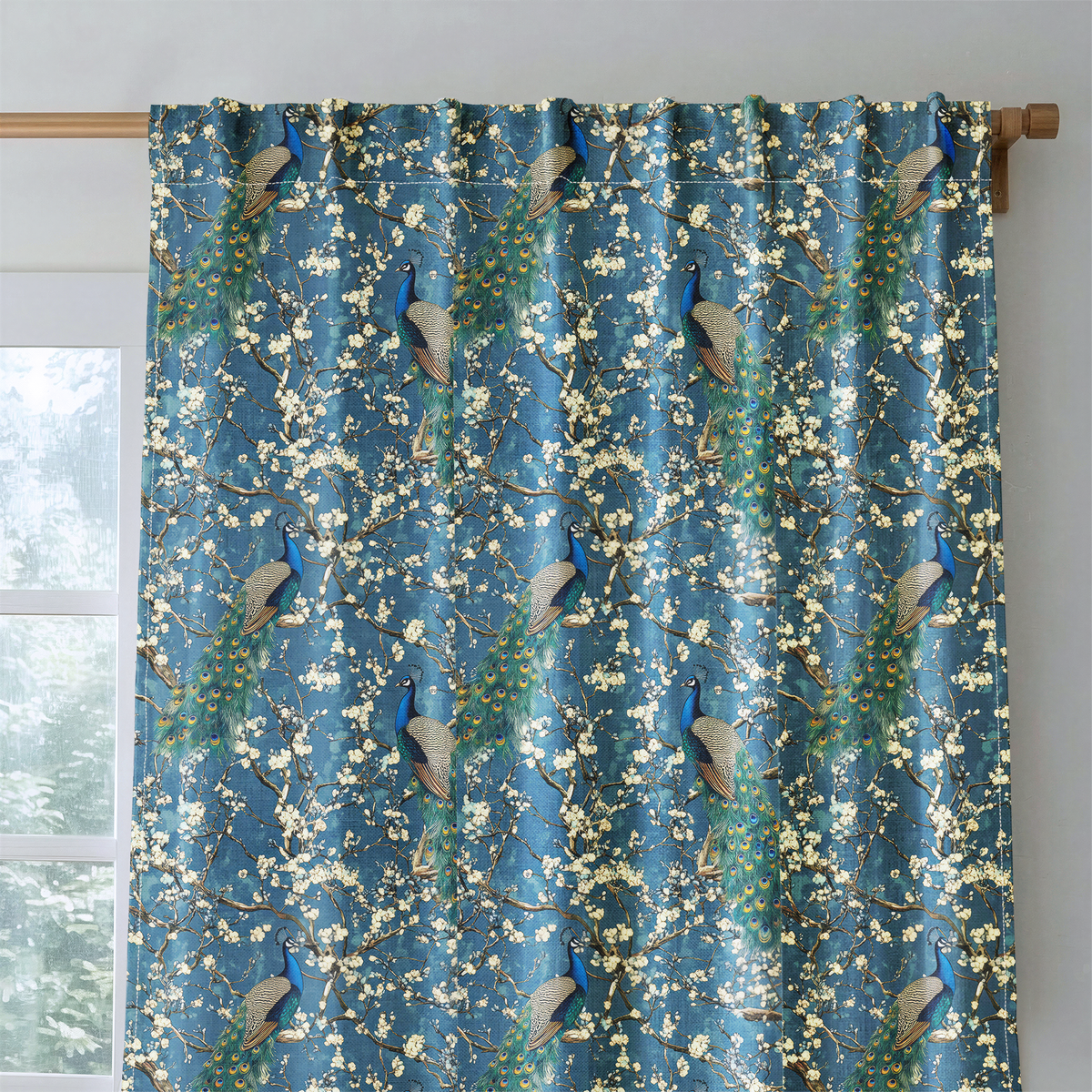 Midnight Plumage - Curtain Panel - The Drapery