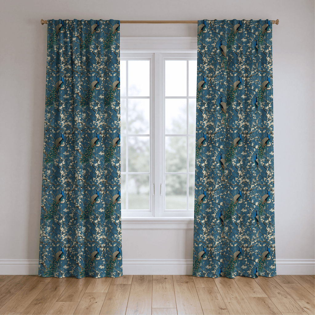 Midnight Plumage - Curtain Panel - The Drapery