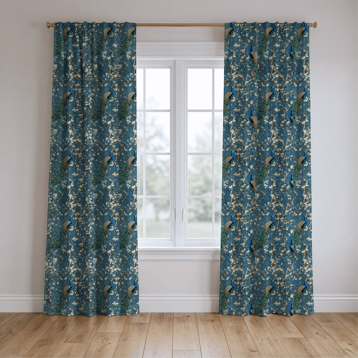 Midnight Plumage - Curtain Panel - The Drapery