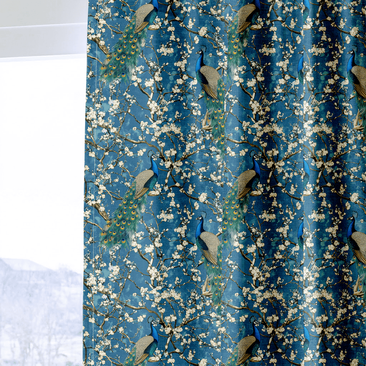 Midnight Plumage - Curtain Panel - The Drapery