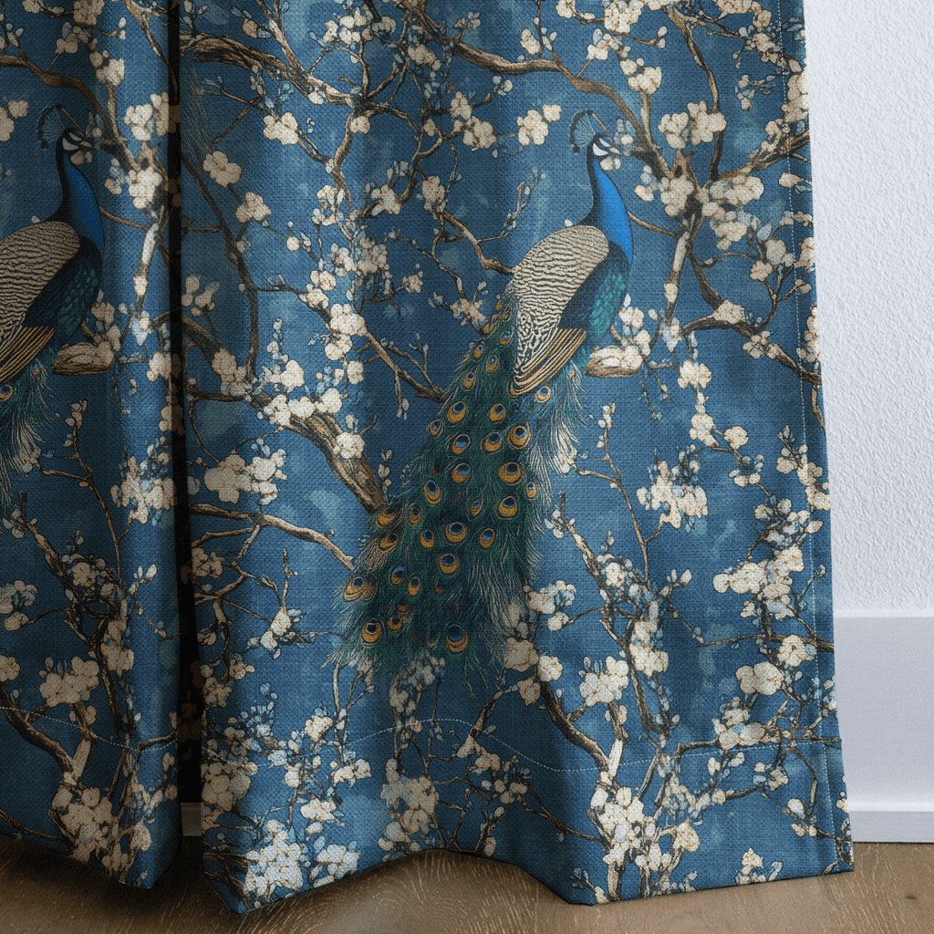 Midnight Plumage - Curtain Panel - The Drapery