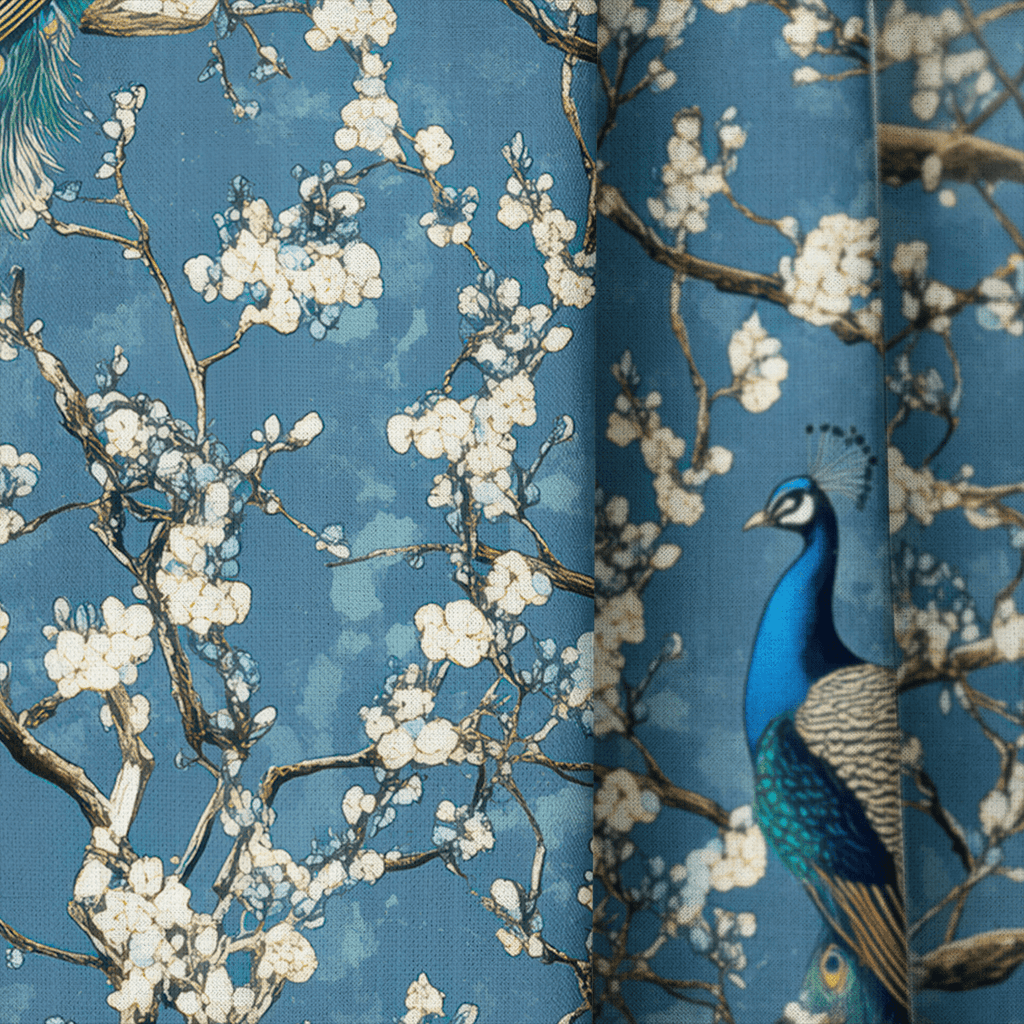 Midnight Plumage - Curtain Panel - The Drapery