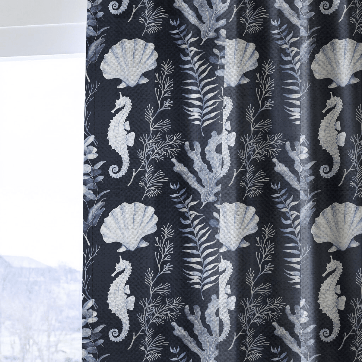 Midnight Reef - Curtain Panel - The Drapery